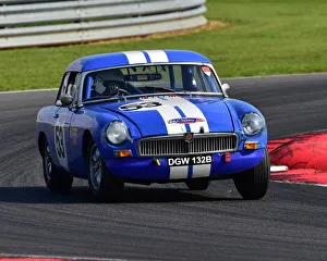 Aston Martin Owners Club Racing, Snetterton, 1st September 2018 Prints: CM25 4757 Kathy Sherry, MG B