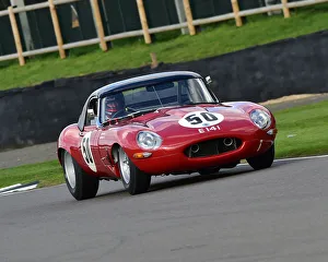 Goodwood Revival 2018 Prints: CM25 6033 John Young, Steve Soper, Jaguar E-Type