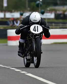 Sam Rhodes Prints: CM25 7013 Sam Rhodes, Bill Swallow, Velocette works MT500