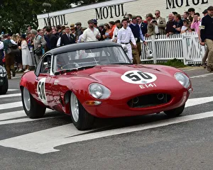 Goodwood Revival 2018 Prints: CM25 7065 John Young, Steve Soper, Jaguar E-Type