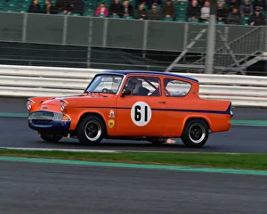 Exhaust Flames Prints: CM26 1461 Brian Webb, Ford Anglia 105E