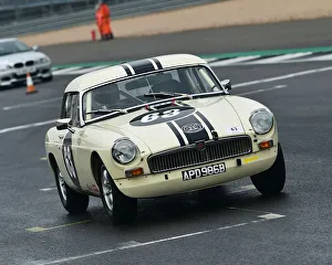 <b class=qtipBold><figcaption>CM26 6320 Hugh Chambers, MG B</figcaption></b><br>Hugh Chambers, MG B, VSCC, Pomeroy Trophy, Silverstone, 16th February 2019, cars, competition, February, Fun, historic cars, iconic, motor sport, motorsport, nostalgia, outdoors, Pomeroy trophy, pre-war, retro, saloon cars, Silverstone, sports, sports cars, tests, trials, vintage cars, Vintage Sports Car Club, fast, speed, competition, cars, vehicles,<br><em>© 2019 Chris McEvoy, www.cjm-photography.co.uk, all rights reserved</em> CM26 6320 Hugh Chambers, MG B