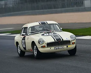 <b class=qtipBold><figcaption>CM26 6380 Hugh Chambers, MG B</figcaption></b><br>Hugh Chambers, MG B, VSCC, Pomeroy Trophy, Silverstone, 16th February 2019, cars, competition, February, Fun, historic cars, iconic, motor sport, motorsport, nostalgia, outdoors, Pomeroy trophy, pre-war, retro, saloon cars, Silverstone, sports, sports cars, tests, trials, vintage cars, Vintage Sports Car Club, fast, speed, competition, cars, vehicles,<br><em>© 2019 Chris McEvoy, www.cjm-photography.co.uk, all rights reserved</em> CM26 6380 Hugh Chambers, MG B