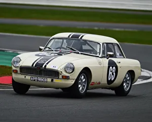 <b class=qtipBold><figcaption>CM26 6792 Hugh Chambers, MG B</figcaption></b><br>Hugh Chambers, MG B, VSCC, Pomeroy Trophy, Silverstone, 16th February 2019, cars, competition, February, Fun, historic cars, iconic, motor sport, motorsport, nostalgia, outdoors, Pomeroy trophy, pre-war, retro, saloon cars, Silverstone, sports, sports cars, tests, trials, vintage cars, Vintage Sports Car Club, fast, speed, competition, cars, vehicles,<br><em>© 2019 Chris McEvoy, www.cjm-photography.co.uk, all rights reserved</em> CM26 6792 Hugh Chambers, MG B