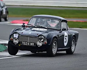 <b class=qtipBold><figcaption>CM26 6809 Alex Hurst, Triumph TR4</figcaption></b><br>Alex Hurst, Triumph TR4, VSCC, Pomeroy Trophy, Silverstone, 16th February 2019, cars, competition, February, Fun, historic cars, iconic, motor sport, motorsport, nostalgia, outdoors, Pomeroy trophy, pre-war, retro, saloon cars, Silverstone, sports, sports cars, tests, trials, vintage cars, Vintage Sports Car Club, fast, speed, competition, cars, vehicles,<br><em>© 2019 Chris McEvoy, www.cjm-photography.co.uk, all rights reserved</em> CM26 6809 Alex Hurst, Triumph TR4
