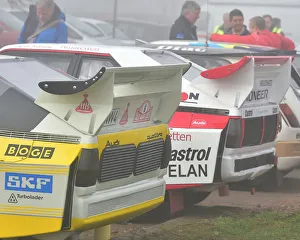 <b class=qtipBold><figcaption>CM26 7166 A brace of quattros</figcaption></b><br>Race Retro, Rally stage, Sunday 24th February, 2019, retro, nostalgia, motorsport, cars, vehicles, racing, classic cars, historic cars, nostalgia, vehicles, cars, rallying, retro, off road, outside, NAEC, National Agricultural Exhibition Centre, Stoneleigh Park, Warwickshire, England,<br><em>© 2019 Chris McEvoy, www.cjm-photography.co.uk, all rights reserved</em> CM26 7166 A brace of quattros