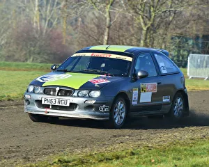 <b class=qtipBold><figcaption>CM26 7341 Ross Clements, MG ZR</figcaption></b><br>Ross Clements, MG ZR, Race Retro, Rally stage, Sunday 24th February, 2019, retro, nostalgia, motorsport, cars, vehicles, racing, classic cars, historic cars, nostalgia, vehicles, cars, rallying, retro, off road, outside, NAEC, National Agricultural Exhibition Centre, Stoneleigh Park, Warwickshire, England,<br><em>© 2019 Chris McEvoy, www.cjm-photography.co.uk, all rights reserved</em> CM26 7341 Ross Clements, MG ZR