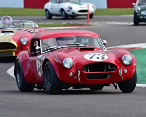 Donington Historic Festival, May 2019 Prints: CM27 7466 Christopher Milner, Nigel Greensall, Shelby Cobra
