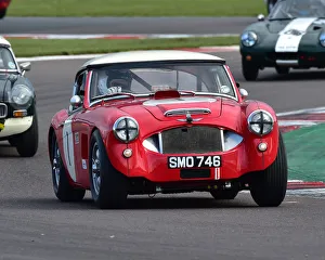 Donington Historic Festival, May 2019 Prints: CM27 7470 Martyn Corfield, Mark Midgley, Austin Healey 3000