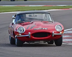 Donington Historic Festival, May 2019 Prints: CM27 7492 Gregor Fisken, Joe Macari, Jaguar E-Type