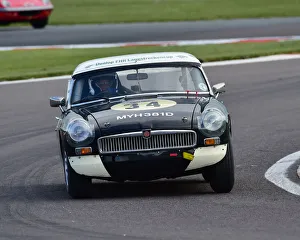 Donington Historic Festival, May 2019 Prints: CM27 7507 Brian Lambert, Barbara Lambert, MGB