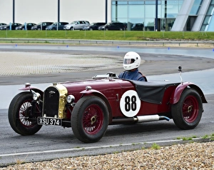 Vscc Brooklands Double 12 2014 Prints: CM3 0467 Dr David Pryke, Morgan-Riley 4-4, XSU 374