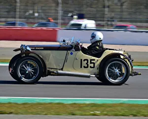 VSCC Spring Start Silverstone 17th April 2021 Prints: CM30 5292 Andy King, MG PB Cream Cracker