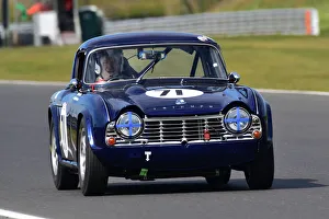 Prints of Allan Ross-Jones, Triumph TR4, Ecurie Classic Racing, Historic Sports Car Club, HSCC, Jim Russell Trophy Meeting, April 2021, Snetterton, Norfolk, Great Britain HSCC, Jim Russell Trophy Meeting, April 2021, Snetterton, Norfolk, Great Britain Prints: CM30 6898 Allan Ross-Jones, Triumph TR4