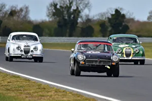 Prints of David Brown, MG B, Ecurie Classic Racing, Historic Sports Car Club, HSCC, Jim Russell Trophy Meeting, April 2021, Snetterton, Norfolk, Great Britain HSCC, Jim Russell Trophy Meeting, April 2021, Snetterton, Norfolk, Great Britain Prints: CM30 6933 David Brown, MG B