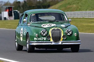 Prints of Nigel Webb, Jaguar Mk1, Ecurie Classic Racing, Historic Sports Car Club, HSCC, Jim Russell Trophy Meeting, April 2021, Snetterton, Norfolk, Great Britain HSCC, Jim Russell Trophy Meeting, April 2021, Snetterton, Norfolk, Great Britain Prints: CM30 6997 Nigel Webb, Jaguar Mk1