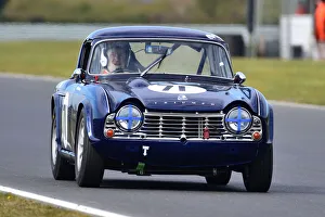 Prints of Allan Ross-Jones, Triumph TR4, Ecurie Classic Racing, Historic Sports Car Club, HSCC, Jim Russell Trophy Meeting, April 2021, Snetterton, Norfolk, Great Britain HSCC, Jim Russell Trophy Meeting, April 2021, Snetterton, Norfolk, Great Britain Prints: CM30 7004 Allan Ross-Jones, Triumph TR4