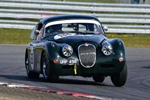 Prints of Marc Gordon, Jaguar XK 150, Ecurie Classic Racing, Historic Sports Car Club, HSCC, Jim Russell Trophy Meeting, April 2021, Snetterton, Norfolk, Great Britain HSCC, Jim Russell Trophy Meeting, April 2021, Snetterton, Norfolk, Great Britain Prints: CM30 7563 Marc Gordon, Jaguar XK 150
