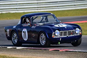 Prints of Allan Ross-Jones, Triumph TR4, Ecurie Classic Racing, Historic Sports Car Club, HSCC, Jim Russell Trophy Meeting, April 2021, Snetterton, Norfolk, Great Britain HSCC, Jim Russell Trophy Meeting, April 2021, Snetterton, Norfolk, Great Britain Prints: CM30 7647 Allan Ross-Jones, Triumph TR4
