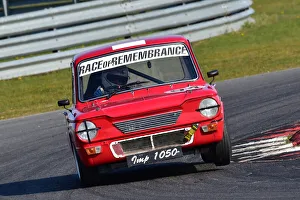 Prints of Exuberant cornering at Murrays, Steve Platts, Singer Chamois, Historic Touring Car Championship, Historic Sports Car Club, HSCC, Jim Russell Trophy Meeting, April 2021, Snetterton, Norfolk HSCC, Jim Russell Trophy Meeting, April 2021, Snetterton, Norfolk, Great Britain Prints: CM30 7707 Steve Platts, Singer Chamois