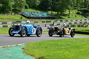 VSCC, Shuttleworth, Nuffield And Len Thompson Trophies Race Meeting Prints: CM31 2304 Simon Jackson, MG PB, Vernon MacKenzie, MG PB, Cream Cracker