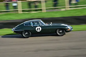 Moss Trophy Prints: CM32 0669 Michael Quinn, Jaguar E-Type FHC