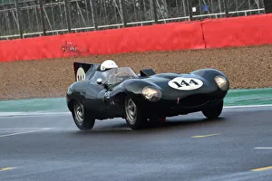 RAC Woodcote And Stirling Moss Trophy Prints: CM32 2208 Paul Pochciol, George Pochciol, Jaguar D-Type