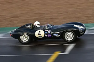 RAC Woodcote And Stirling Moss Trophy Prints: CM32 2259 Chris Ball, Nick Ball, Jaguar D-Type Shortnose