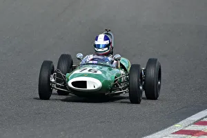 Prints of Tim Child, Lotus 22, Scheduled for twenty minutes of racing for the FJHRA/HSCC Historic Formula Junior Championship - Rear Engine, FJHRA, Formula Junior Historic Racing Association, HSCC HSCC Brands Indy April 2022 Prints: CM32 4921 Tim Child, Lotus 22