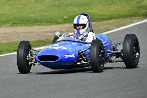 Prints of Adrian Russell, Lotus 22, Scheduled for twenty minutes of racing for the FJHRA/HSCC Historic Formula Junior Championship - Rear Engine, FJHRA, Formula Junior Historic Racing Association, HSCC HSCC Brands Indy April 2022 Prints: CM32 4927 Adrian Russell, Lotus 22