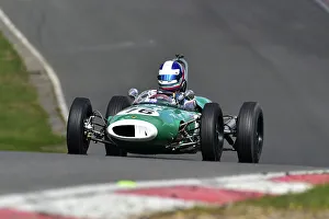 Prints of Tim Child, Lotus 22, Scheduled for twenty minutes of racing for the FJHRA/HSCC Historic Formula Junior Championship - Rear Engine, FJHRA, Formula Junior Historic Racing Association, HSCC HSCC Brands Indy April 2022 Prints: CM32 4974 Tim Child, Lotus 22