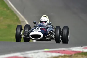 Prints of Robin Longdon, Lola Mk5A, Scheduled for twenty minutes of racing for the FJHRA/HSCC Historic Formula Junior Championship - Rear Engine, FJHRA, Formula Junior Historic Racing Association, HSCC HSCC Brands Indy April 2022 Prints: CM32 4981 Robin Longdon, Lola Mk5A