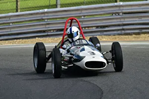 Prints of Justin Fleming, Lynx Mk2, Scheduled for twenty minutes of racing for the FJHRA/HSCC Historic Formula Junior Championship - Rear Engine, FJHRA, Formula Junior Historic Racing Association, HSCC HSCC Brands Indy April 2022 Prints: CM32 5031 Justin Fleming, Lynx Mk2
