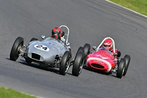 FJHRA/HSCC Historic Formula Junior Championship, Front And Rear Engine Prints: CM32 5194 Tom Waterfield, Hillwood FJ, Crispian Besley, Cooper T56