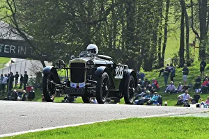 Prints of George Parkinson, Frazer Nash Boulogne, Under 30s Scratch Race, 15 minute race, for drivers in the youth section, in an own car a family one or one loaner for the event by a generous member The Vintage Sports Car Club, Seaman And Len Thompson Trophies Race Meeting, Cadwell Park Circuit, Louth, Lincolnshire, England, June, 2022 Prints: CM32 9406 George Parkinson, Frazer Nash Boulogne