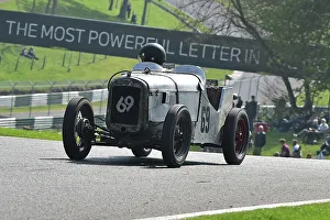 Prints of Adam Forster, Austin 7, Under 30s Scratch Race, 15 minute race, for drivers in the youth section, in an own car a family one or one loaner for the event by a generous member The Vintage Sports Car Club, Seaman And Len Thompson Trophies Race Meeting, Cadwell Park Circuit, Louth, Lincolnshire, England, June, 2022 Prints: CM32 9415 Adam Forster, Austin 7