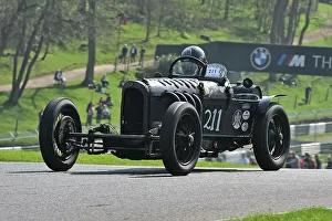 Prints of Charles Maeers, GN Parker, Under 30s Scratch Race, 15 minute race, for drivers in the youth section, in an own car a family one or one loaner for the event by a generous member The Vintage Sports Car Club, Seaman And Len Thompson Trophies Race Meeting, Cadwell Park Circuit, Louth, Lincolnshire, England, June, 2022 Prints: CM32 9433 Charles Maeers, GN Parker