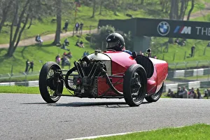 Prints of Sandford Andrews, Morgan Aero 2 seater, Under 30s Scratch Race, 15 minute race, for drivers in the youth section, in an own car a family one or one loaner for the event by a generous member The Vintage Sports Car Club, Seaman And Len Thompson Trophies Race Meeting, Cadwell Park Circuit, Louth, Lincolnshire, England, June, 2022 Prints: CM32 9434 Sandford Andrews, Morgan Aero 2 seater