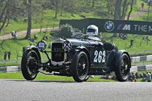 Prints of Charles Goldspink, Frazer Nash Acedes, Under 30s Scratch Race, 15 minute race, for drivers in the youth section, in an own car a family one or one loaner for the event by a generous member The Vintage Sports Car Club, Seaman And Len Thompson Trophies Race Meeting, Cadwell Park Circuit, Louth, Lincolnshire, England, June, 2022 Prints: CM32 9445 Charles Goldspink, Frazer Nash Acedes