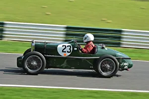 Prints of Harry Painter, MG PA, Under 30s Scratch Race, 15 minute race, for drivers in the youth section, in an own car a family one or one loaner for the event by a generous member The Vintage Sports Car Club, Seaman And Len Thompson Trophies Race Meeting, Cadwell Park Circuit, Louth, Lincolnshire, England, June, 2022 Prints: CM32 9489 Harry Painter, MG PA
