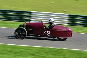 Prints of Angus Frost, Morgan Super Aero, Under 30s Scratch Race, 15 minute race, for drivers in the youth section, in an own car a family one or one loaner for the event by a generous member The Vintage Sports Car Club, Seaman And Len Thompson Trophies Race Meeting, Cadwell Park Circuit, Louth, Lincolnshire, England, June, 2022 Prints: CM32 9504 Angus Frost, Morgan Super Aero