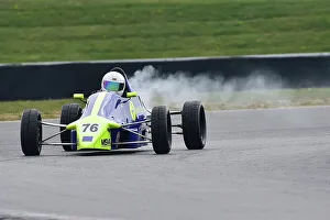 Prints of Signs of engine failure, Richard Biles, Van Diemen RF89, Monoposto Championship Group 1, Monoposto Racing Club, fifteen minutes of racing after a fifteen minute qualifying session HSCC Snetterton 300 April 2022 Prints: CM32 9977 Richard Biles, Van Diemen RF89