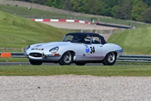 Jaguar Classic Challenge For Pre-1966 Jaguar Cars Prints: CM33 0978 Katarina Kyvalova, Rob Hall, Jaguar E-Type