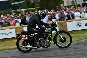 Two-Wheel Grand Prix Heroes Prints: CM33 4919 Wesley Wall, Norton Model 18 International Geoff Duke