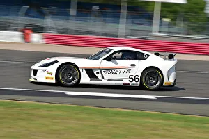 Prints of Freddie Tomlinson, Ginetta G56 GT4, Masters GT4 Classic Silverstone Challenge, two thirty minute races for vehicles constructed to GT4 regulations, divided into two classes The Classic Silverstone August 2022 Prints: CM33 7400 Freddie Tomlinson, Ginetta G56 GT4