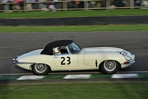 Stirling Moss Memorial Trophy Prints: CM34 0826 Gary Pearson, Karun Chandhok, Jaguar E-Type