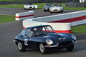 Jaguar E Type Fhc Prints: CM34 0864 Alex Buncombe, Jenson Button, Jaguar E-Type FHC