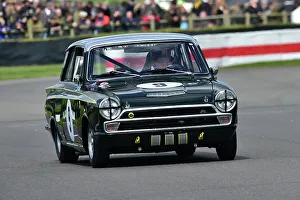 Jim Clark Trophy Prints: CM34 4549 Tiff Needell, Jeremy Bailey, Ford Lotus Cortina Mk1