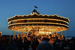 Ambience Prints: CM34 4995 Carousel ride at night