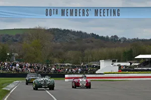 80th Members Meeting Banner Prints: CM34 5605 Jonathan Abecassis, Austin Healey 100-4, Hans-Martin Schneeberger, Jaguar XK120